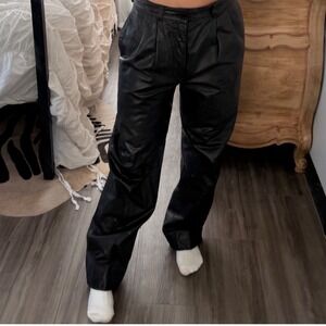 Vintage Bergdorf Goodman Leather‎ Straight Leg Pants